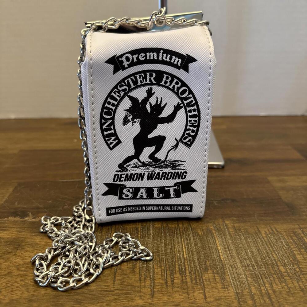 Supernatural Winchester Brothers Salt Carton Crossbody Milk Carton Purse / Bag - Picture 2 of 8